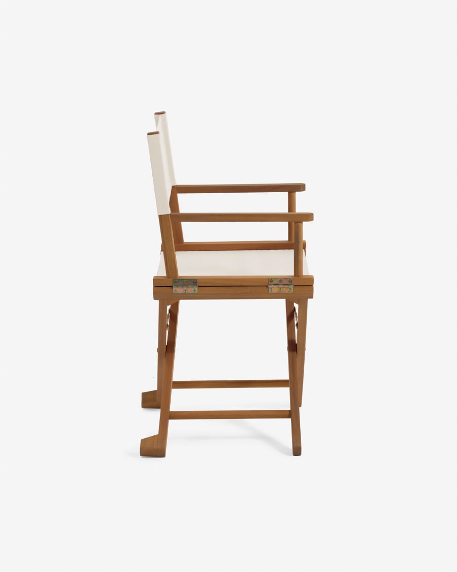 Dalisa solid acacia outdoor folding chair in beige FSC 100%