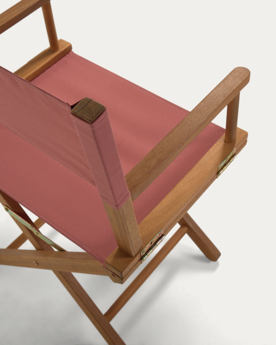 Chaise de jardin pliante Dalisa terracotta en bois d'acacia FSC 100 %