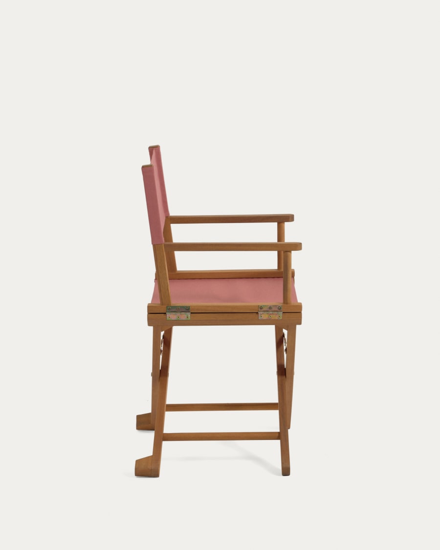 Chaise de jardin pliante Dalisa terracotta en bois d'acacia FSC 100 %