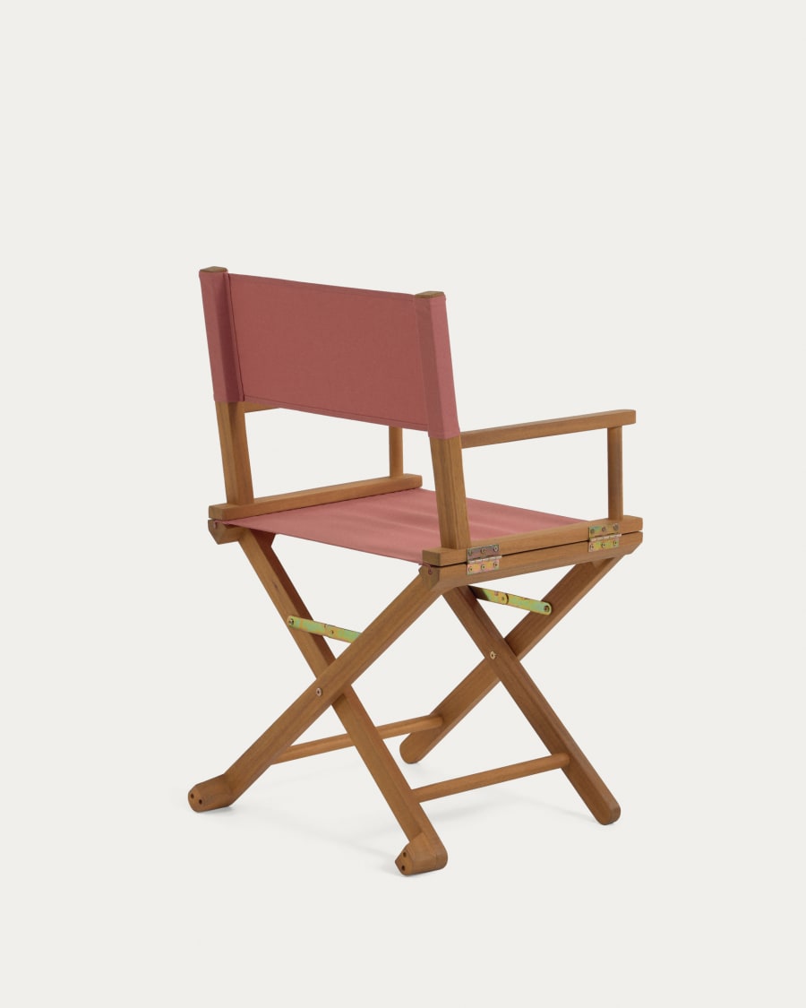 Chaise de jardin pliante Dalisa terracotta en bois d'acacia FSC 100 %