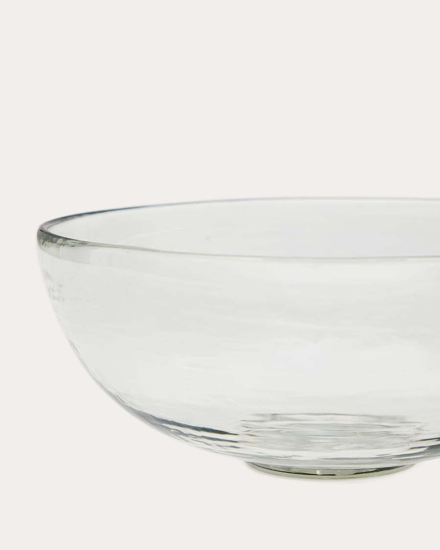 Silitia large bowl made of transparent recycled glass