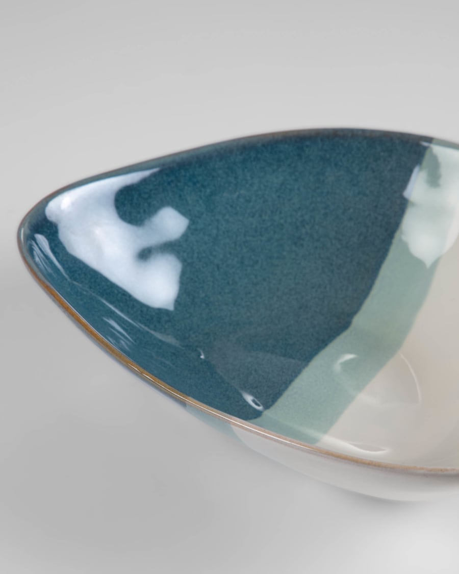 White and blue Nelba irregular bowl