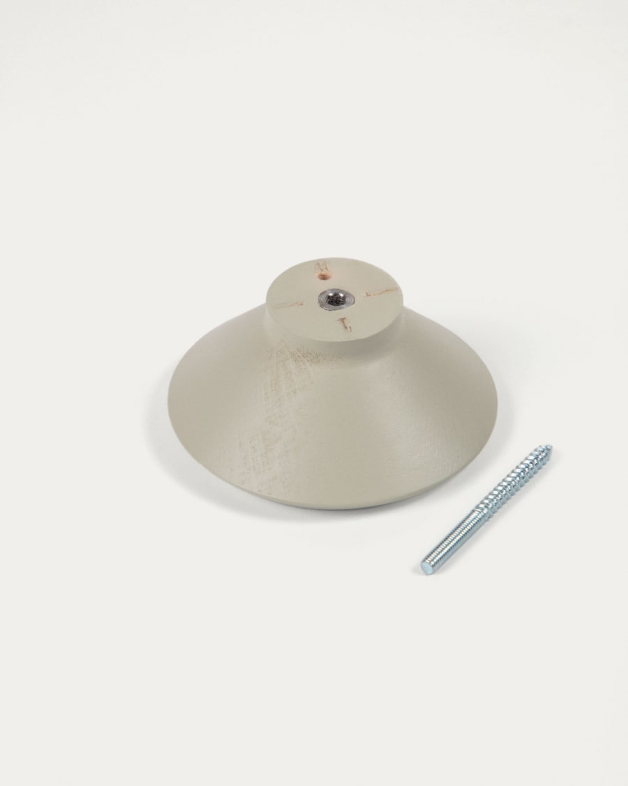 Set of 3 Nadua hangers in solid wood with a natural, beige beech finish.