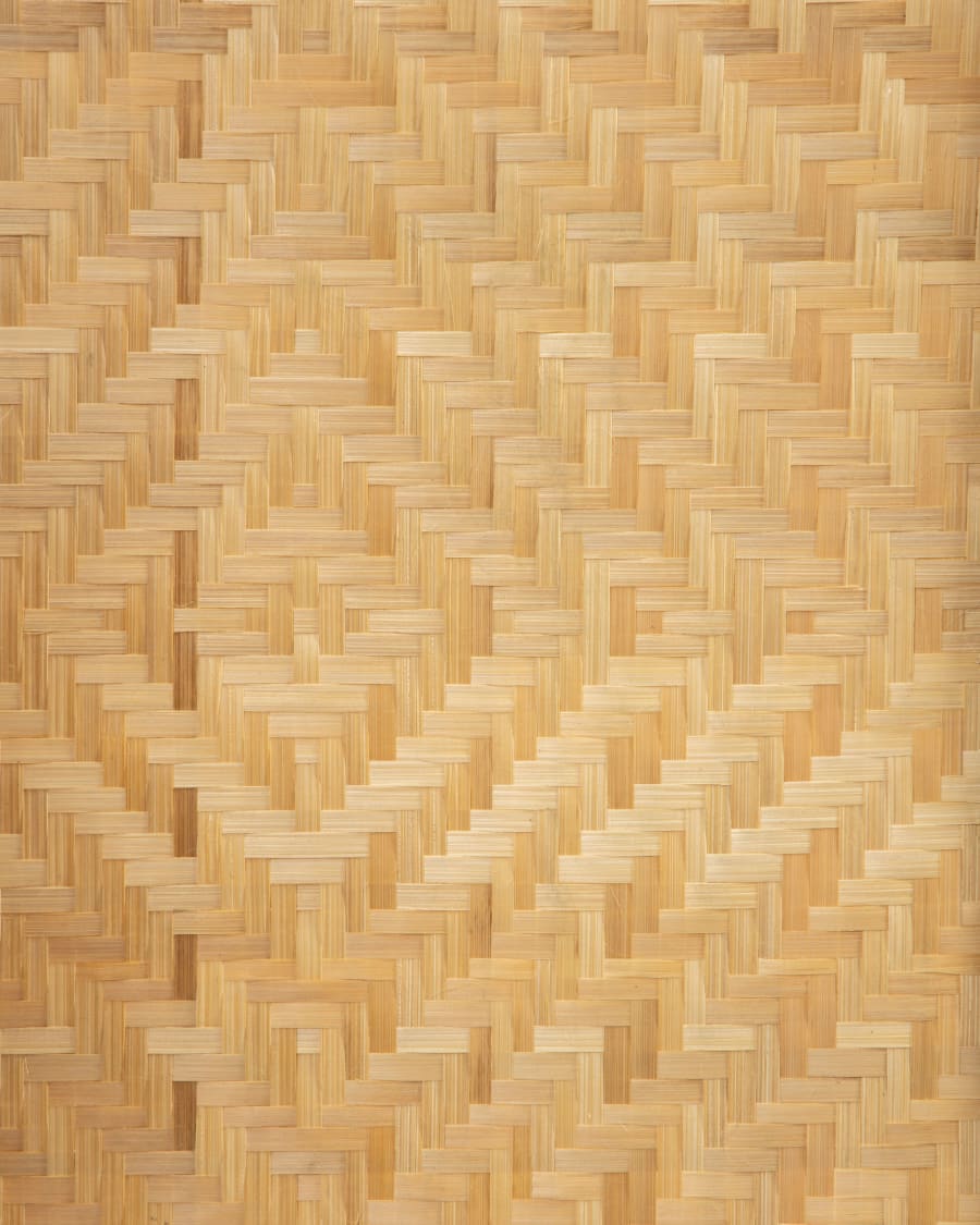 Margaret rattan screen natural and green finish 165 x 180 cm