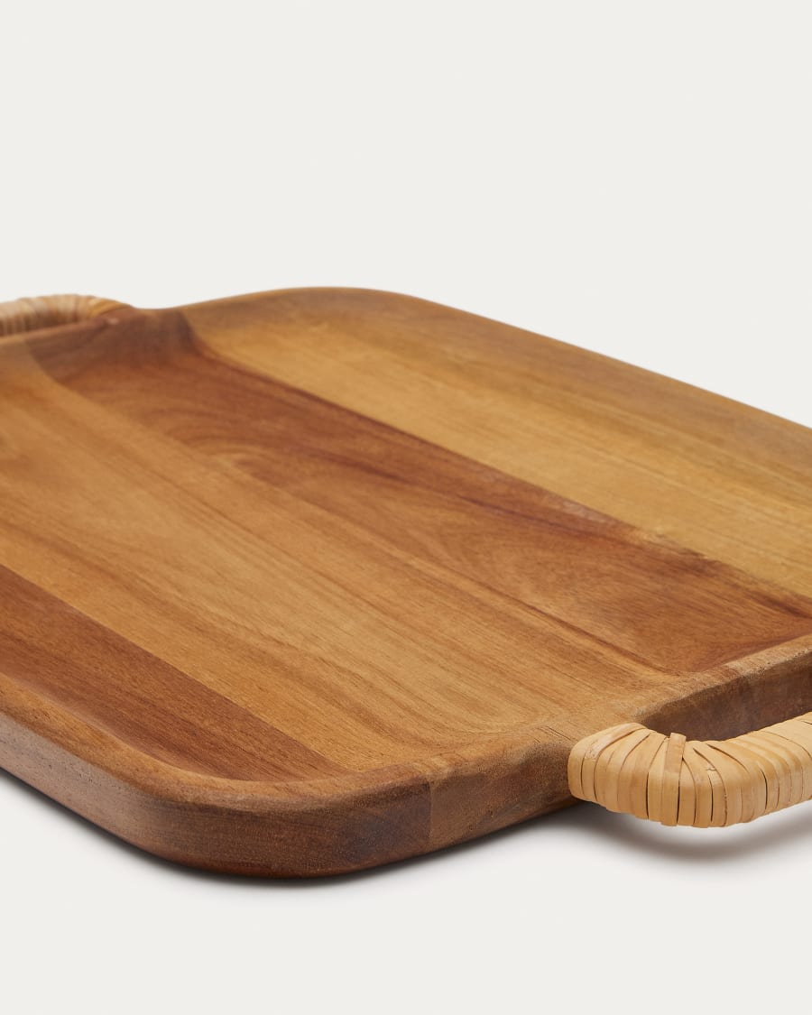 Sardis large serving board made from FSC 100% acacia wood and rattan