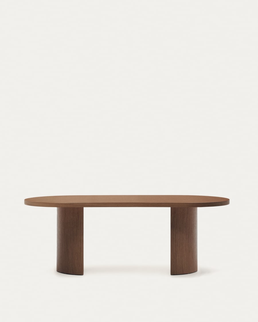 Nealy table with a walnut veneer in a natural finish, 200 x 100 cm