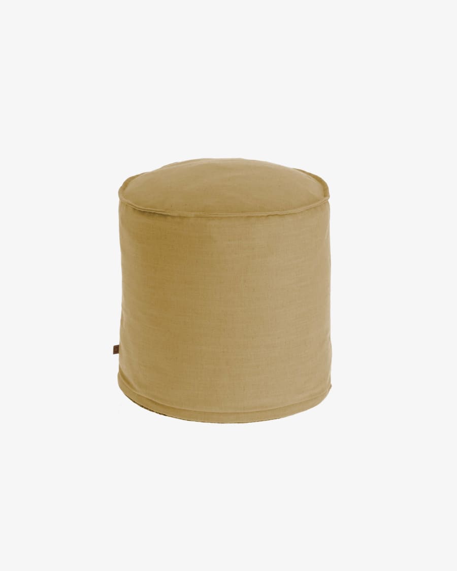 Mustard-yellow Maelina Puf Ø 42 cm