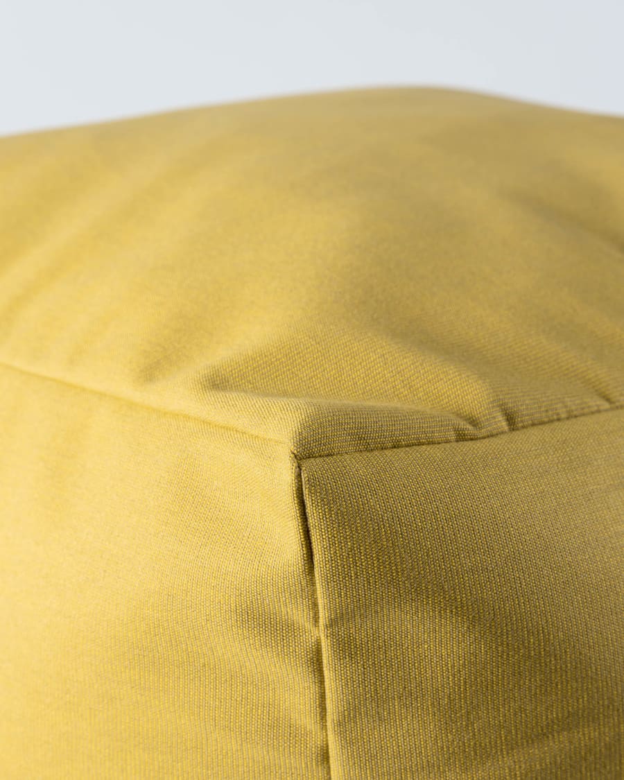 Τετράγωνο πουφ Nedra 50 x 50 εκ, μουσταρδί-κίτρινο