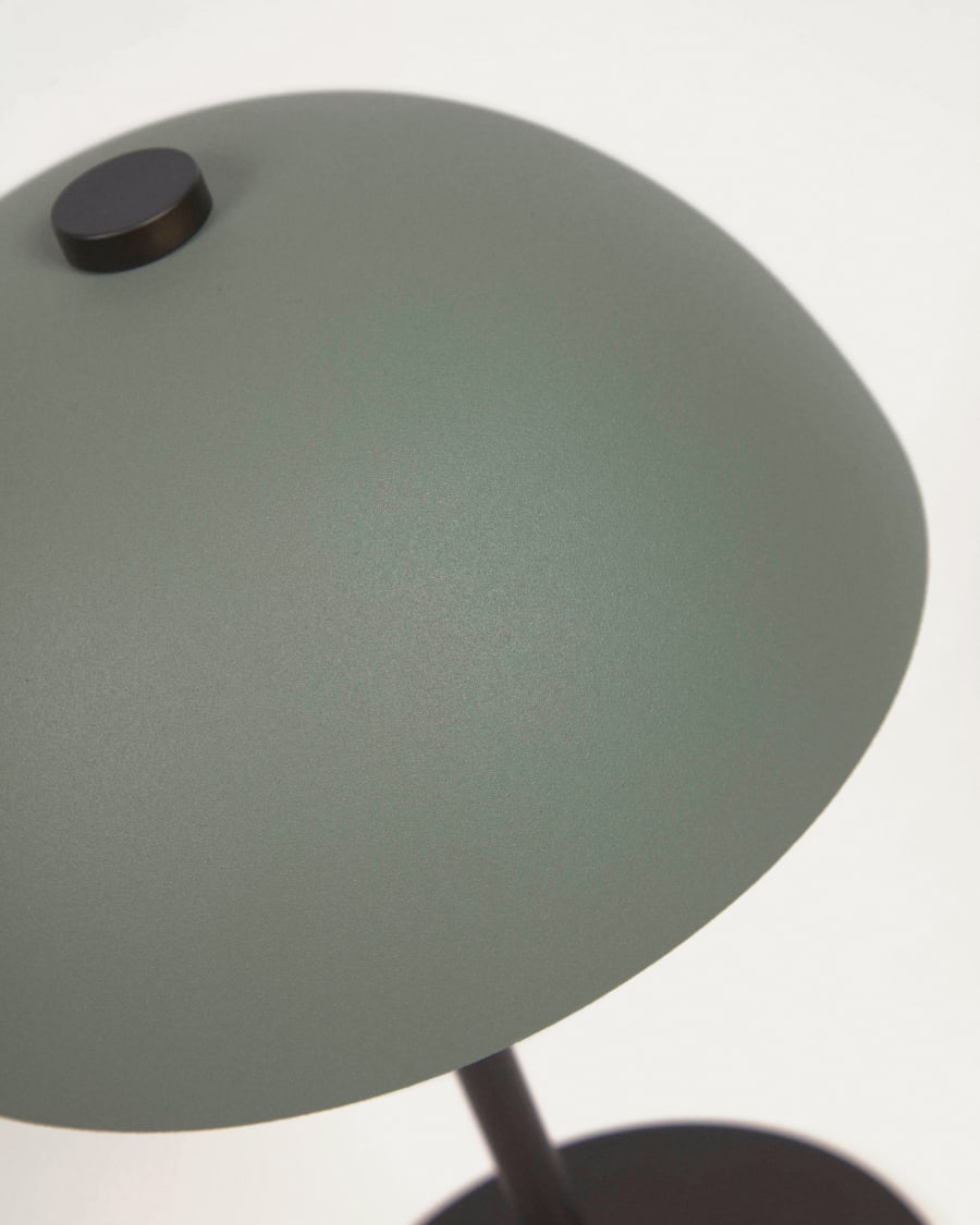 Aleyla table lamp in metal with green finish