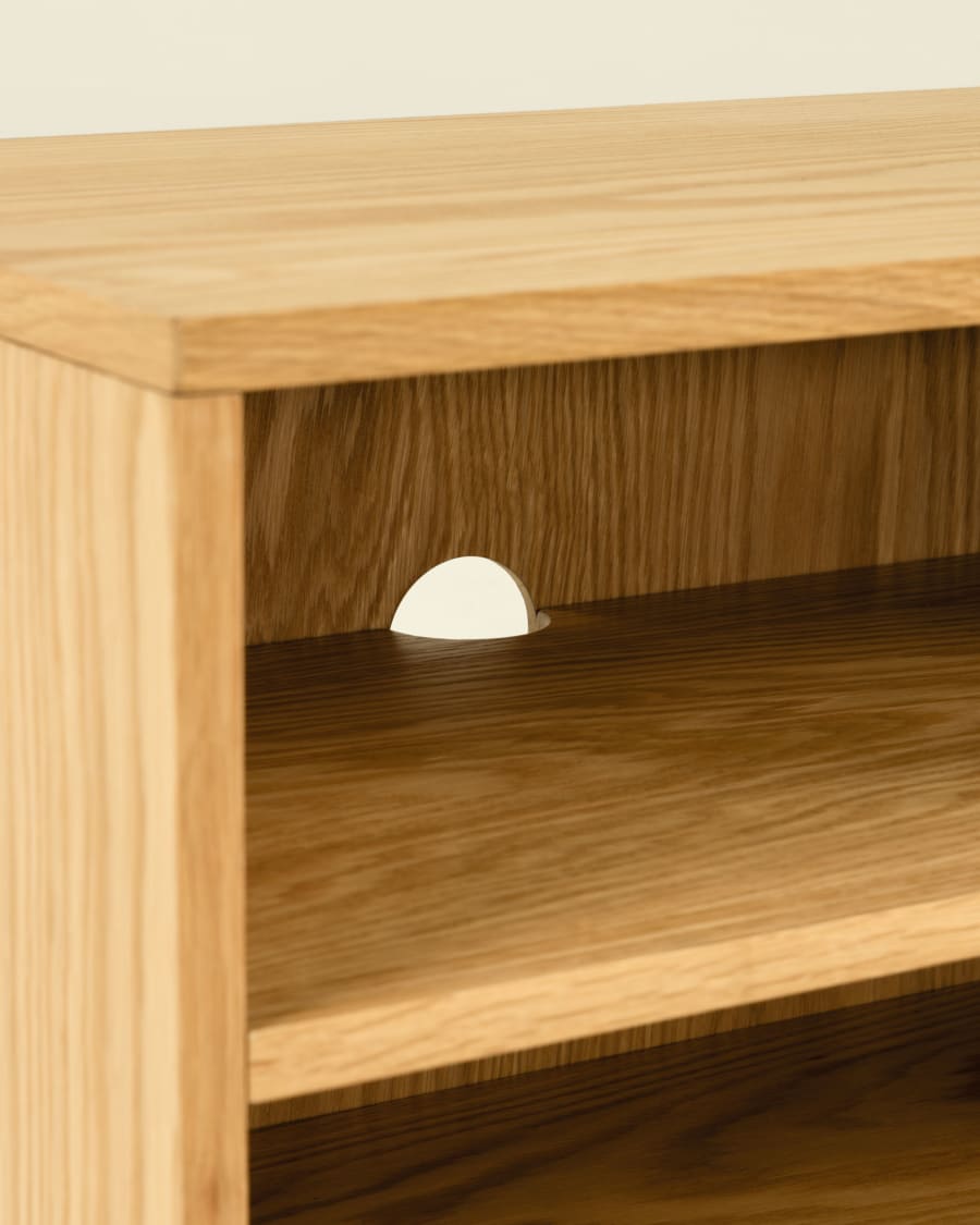 Taiana oak veneer TV stand with one door 112 x 44 cm