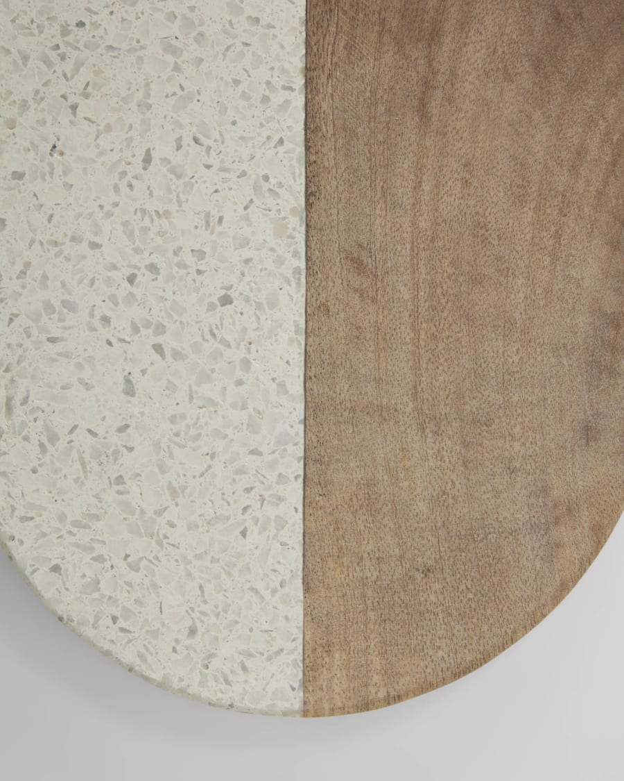 Augustine granite and wood serving board