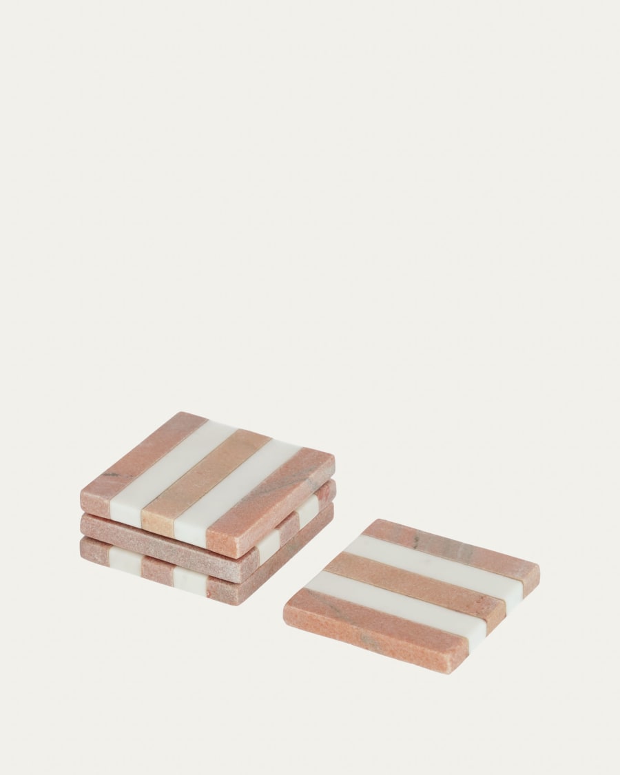 Jesiah Set aus 4 Untersetzern aus Marmor