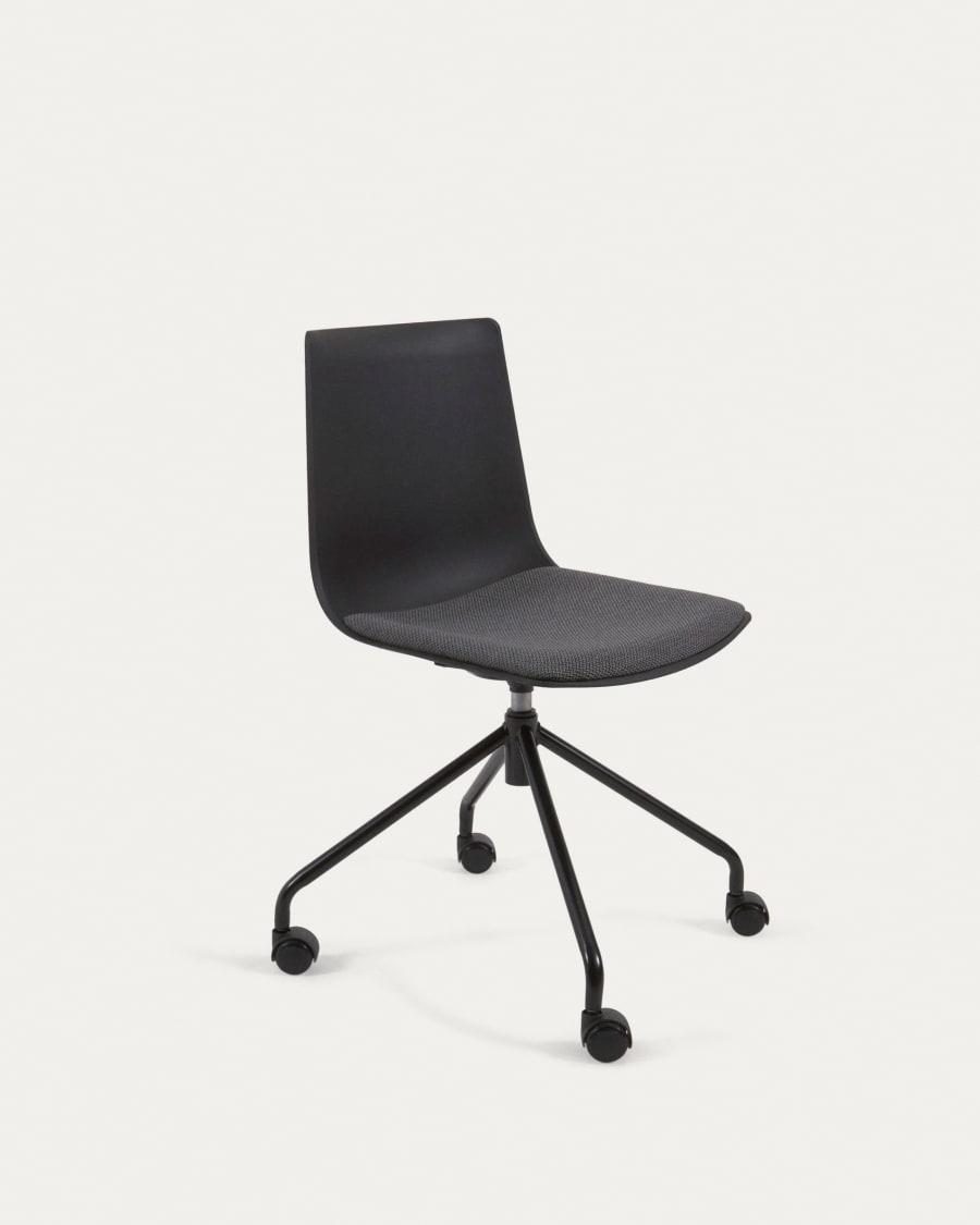 Ralfi black desk chair with black seat