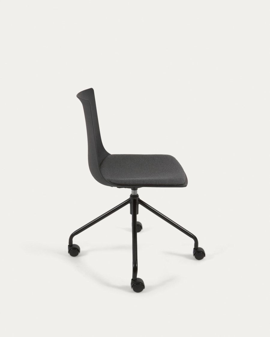 Ralfi black desk chair with black seat