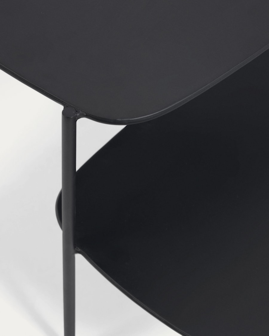 Wigan black metal side table 62 x 58 cm