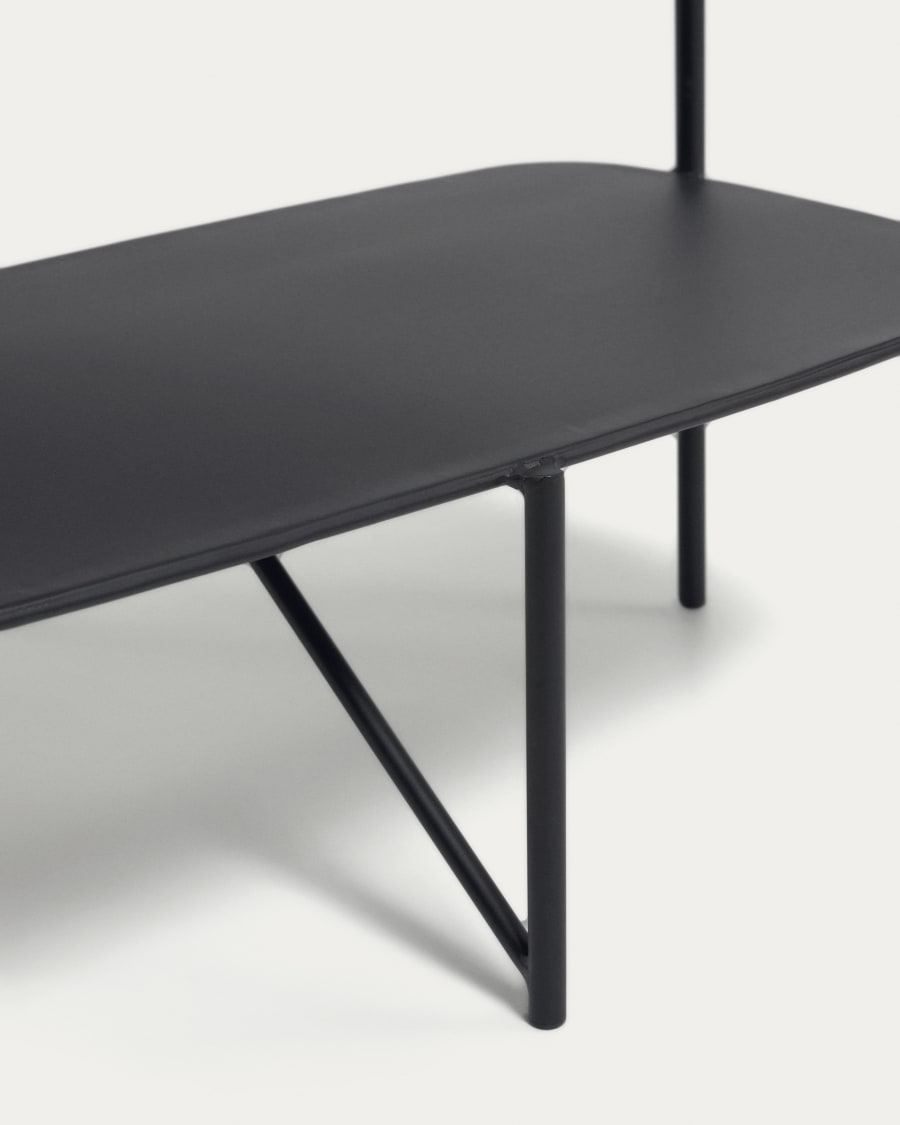 Wigan black metal side table 62 x 58 cm