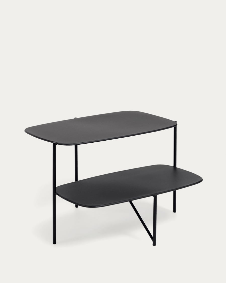 Wigan black metal side table 62 x 58 cm