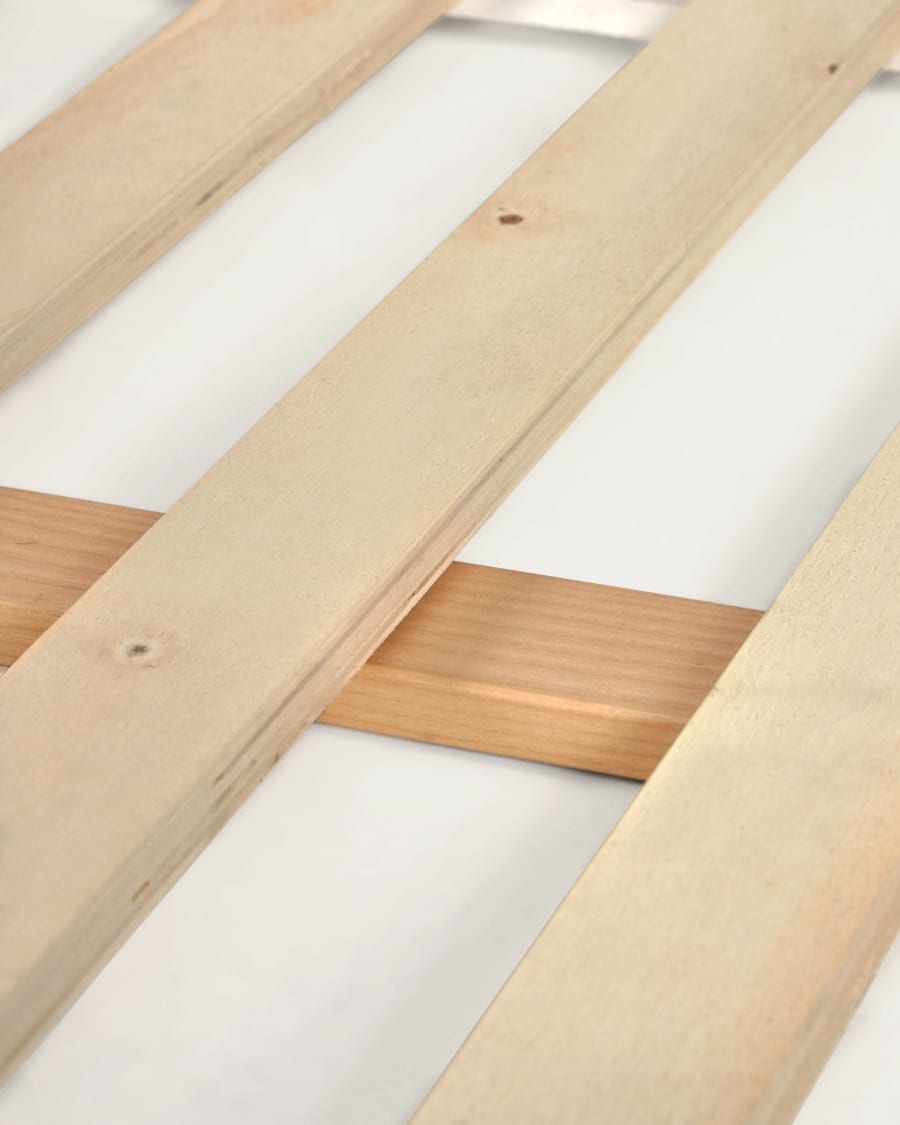 Maralis teepee bed made of solid beech wood with a natural finish, for 90 x 190 cm mattresses