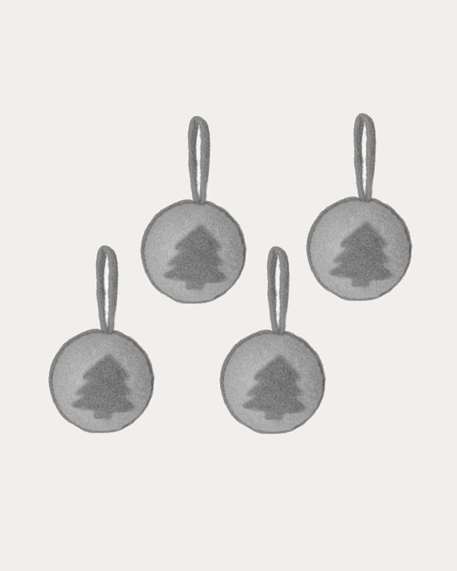 Σετ 4 Χριστουγεννιάτικες μπάλες Ane