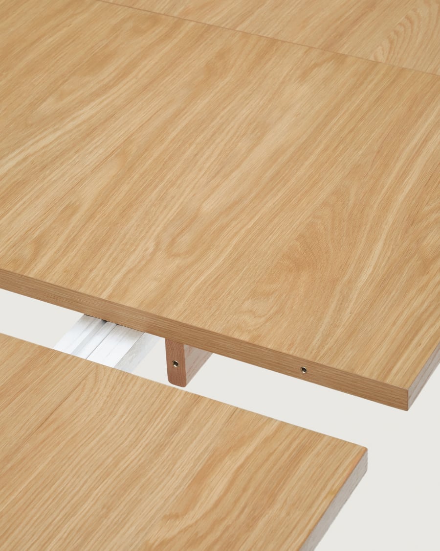 Arlen extendable table in solid oak wood and veneer with a natural finish 200(250)x95cm FSC Mix Credit