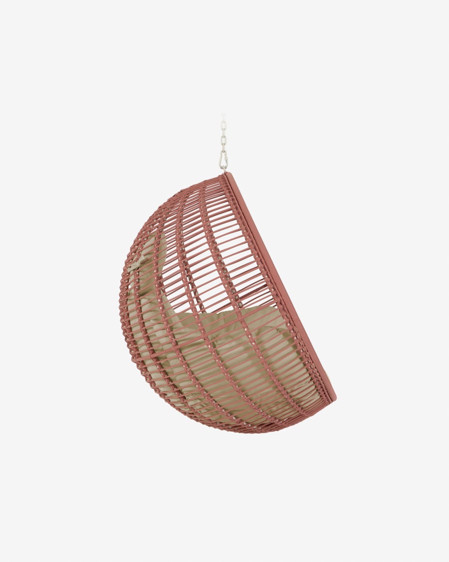 Elianis hanging chair with terracotta rope