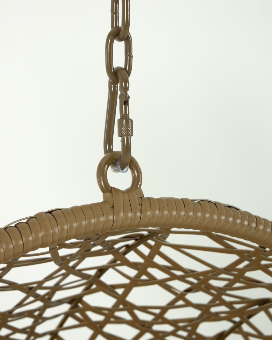 Florina brown hanging chair with base