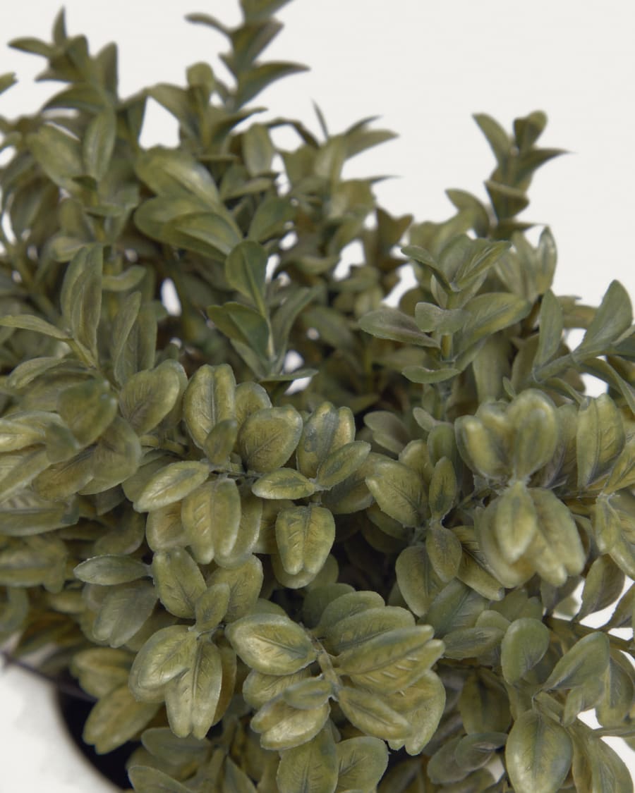 Milan Leaves artificial plant with white ceramic planter, 23.5 cm