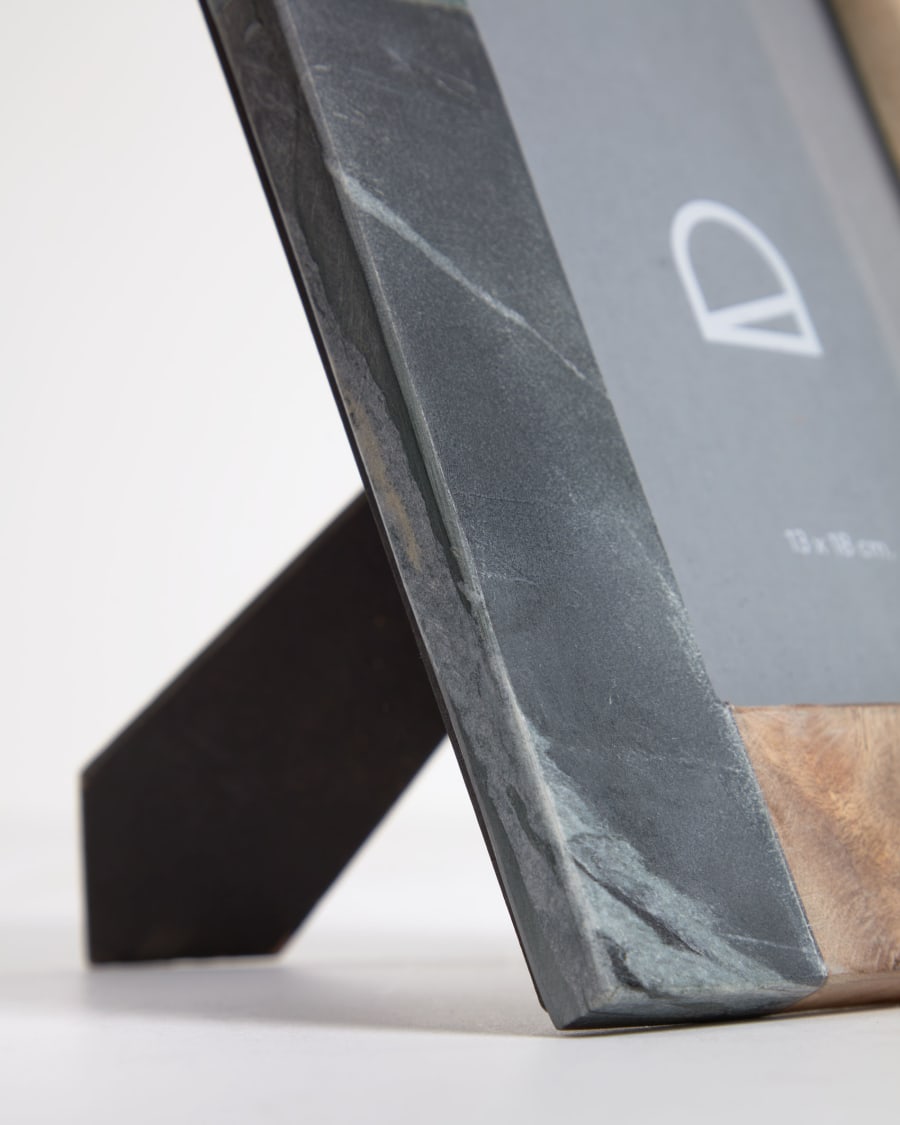 Κορνίζα Wilmina, πράσινο μάρμαρο και ξύλο, 25 x 20 εκ