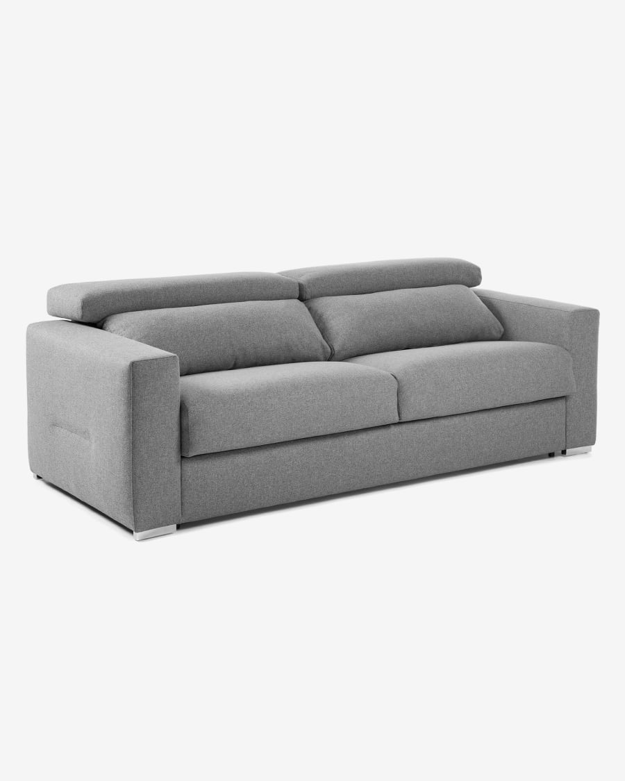 Kant sofa bed 160 cm polyurethane light grey
