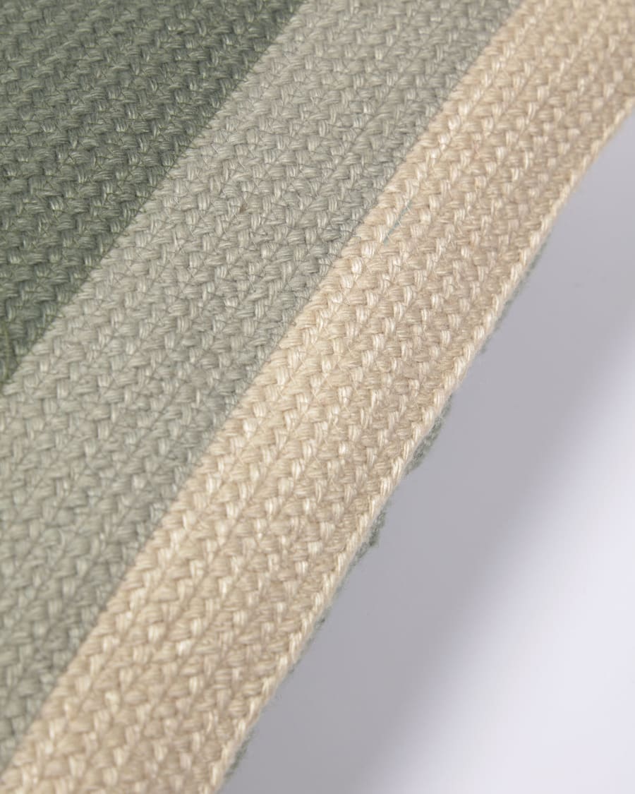 Leeith cushion cover 100% PET in green stripes 30 x 50 cm