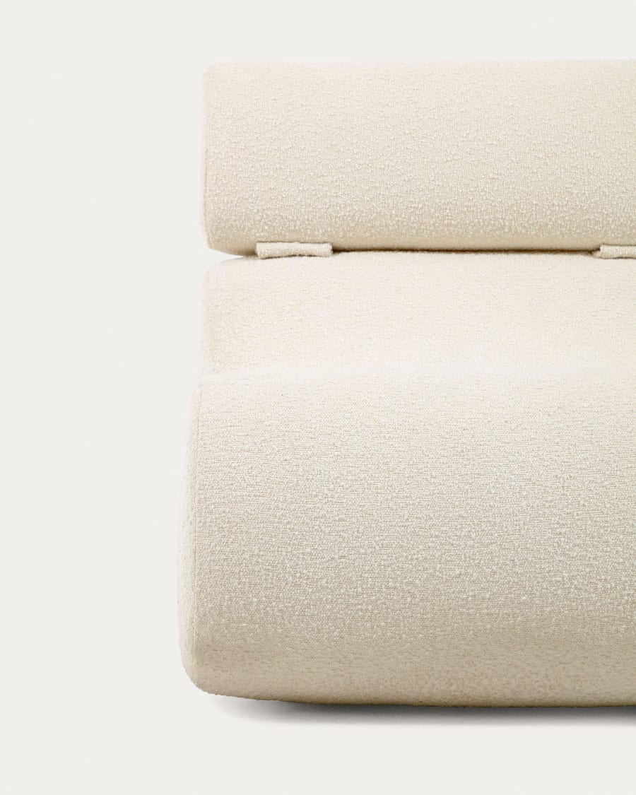 Club white bouclé armchair