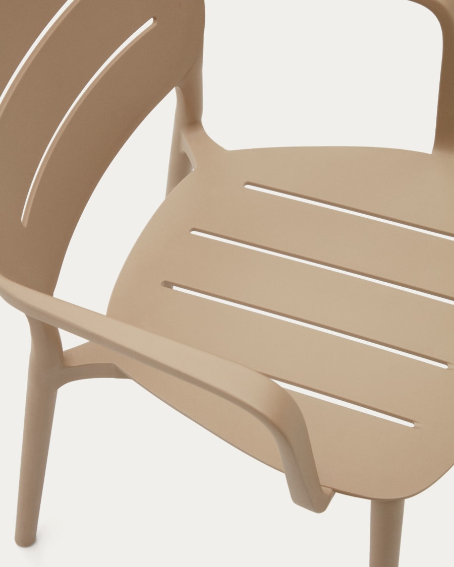 Morella stackable outdoor chair in beige