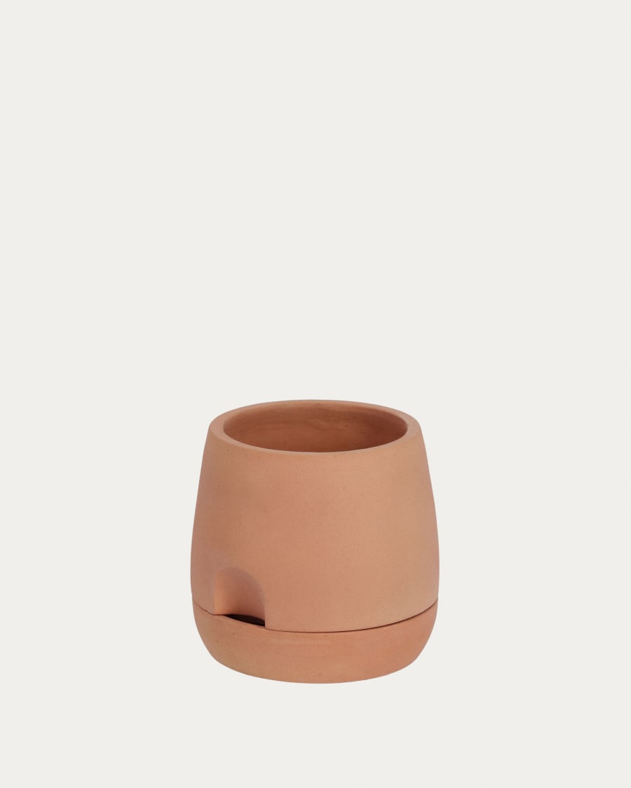 Luigina small terracotta plant pot with self-watering system, Ø 27 cm
