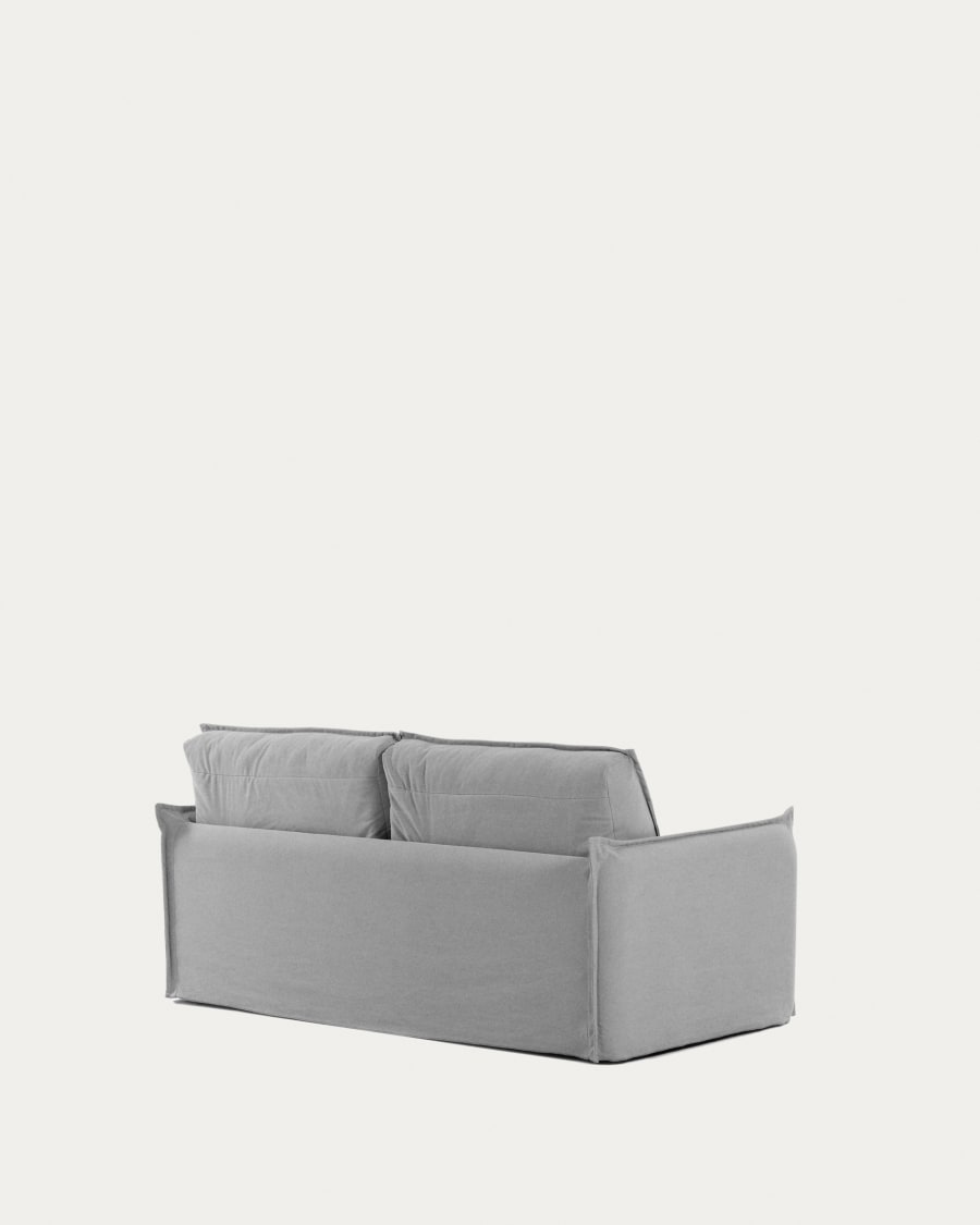 Samsa 2 seater visco sofa bed in grey, 140cm