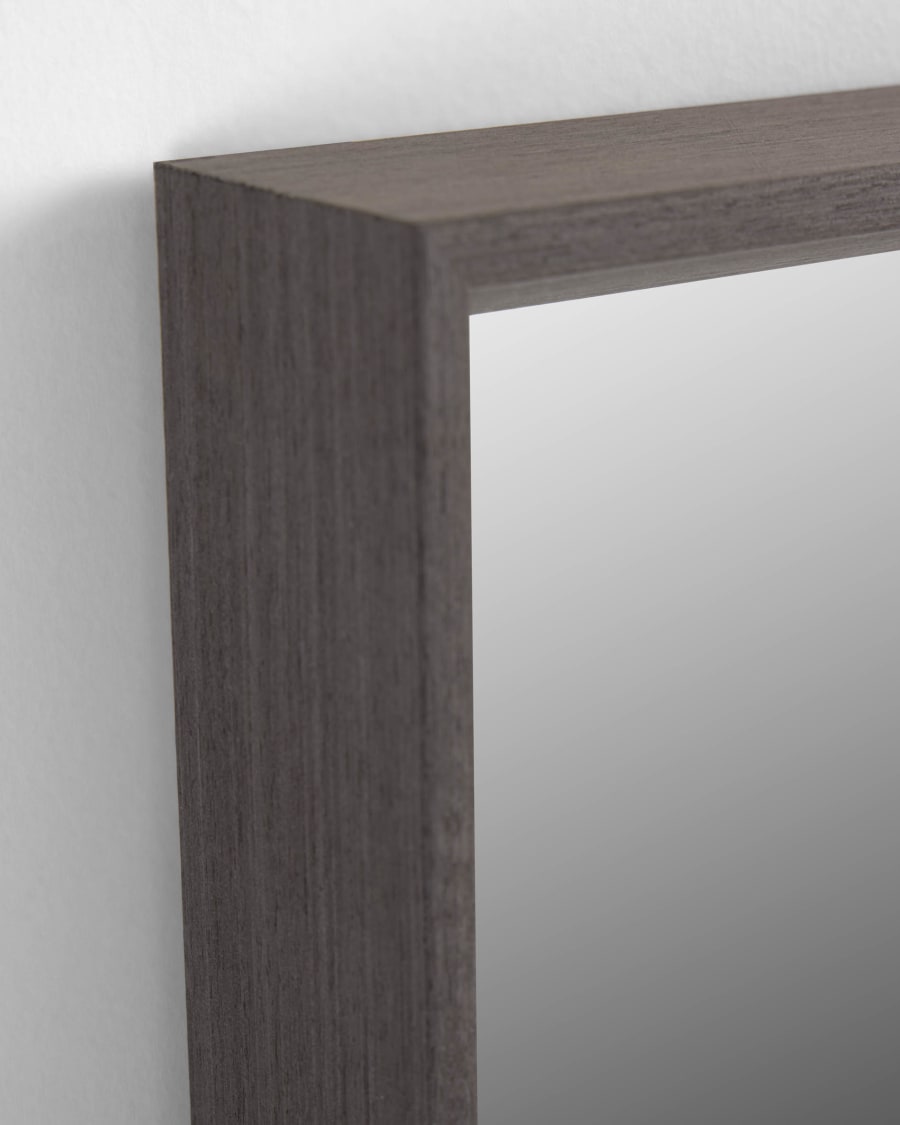 Nerina wide frame dark finish mirror 52 x 152 cm