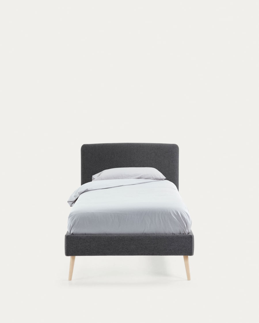 Dyla bed cover for a 90 x 190 cm mattress in black