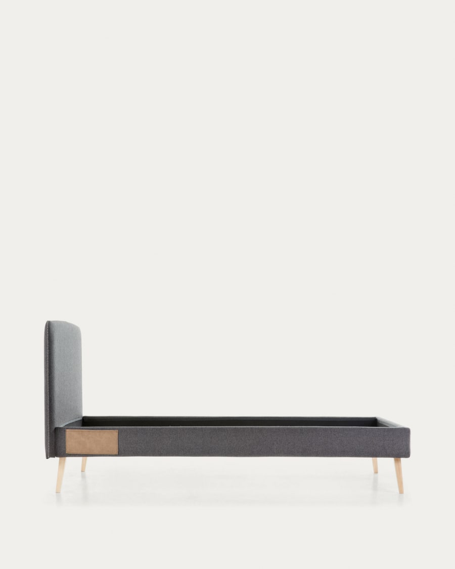 Dyla bed cover for a 90 x 190 cm mattress in black
