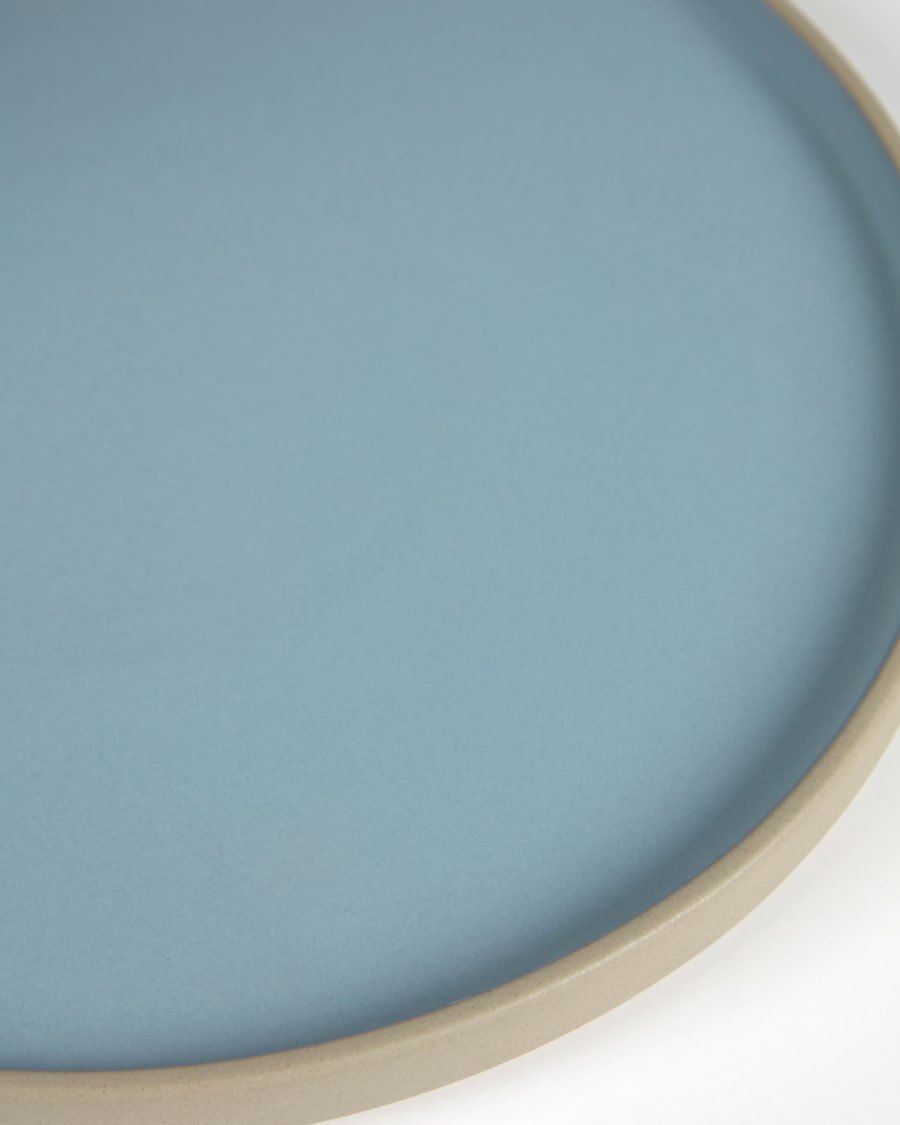 Midori ceramic dessert plate in blue