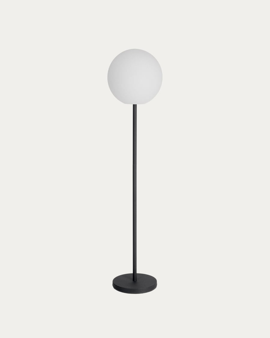 Black steel outlet floor lamp