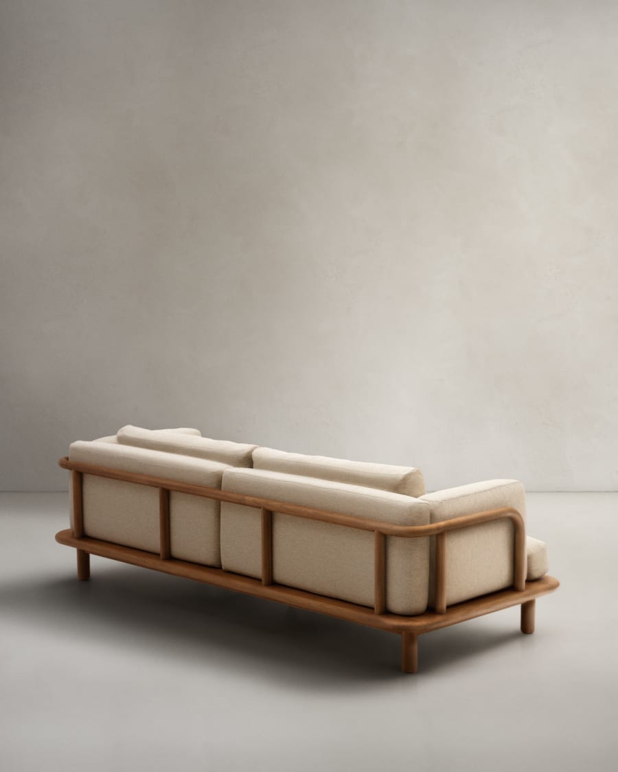 Turqueta 3-seater sofa made from solid teak wood 230 cm FSC 100%