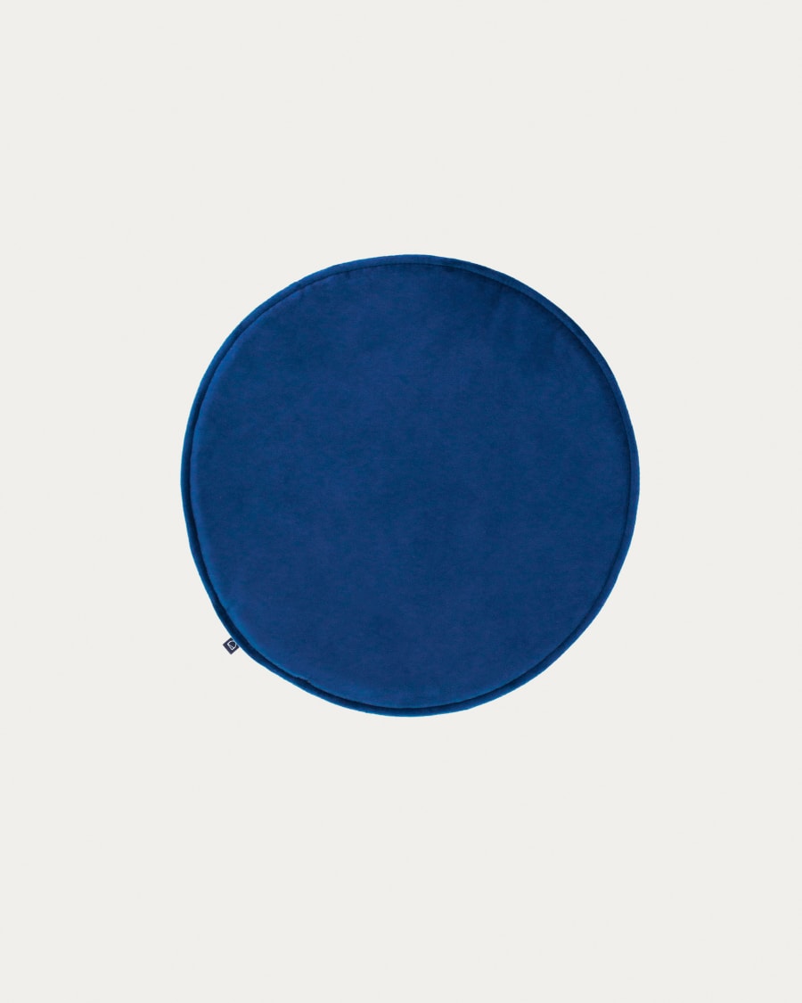 Blue velvet chair cushions new arrivals