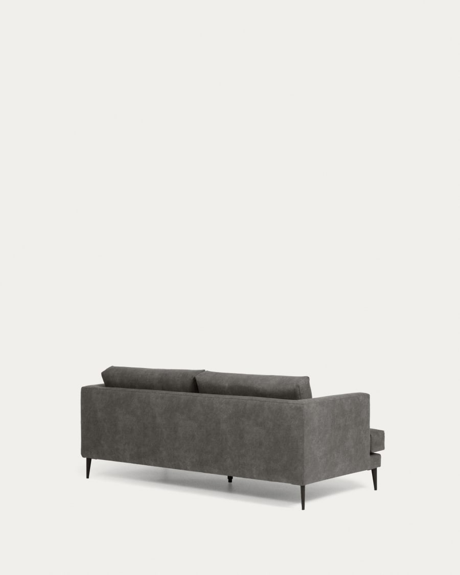 Tanya 2 seater sofa upholstered in dark grey 183 cm FSC Mix Credit