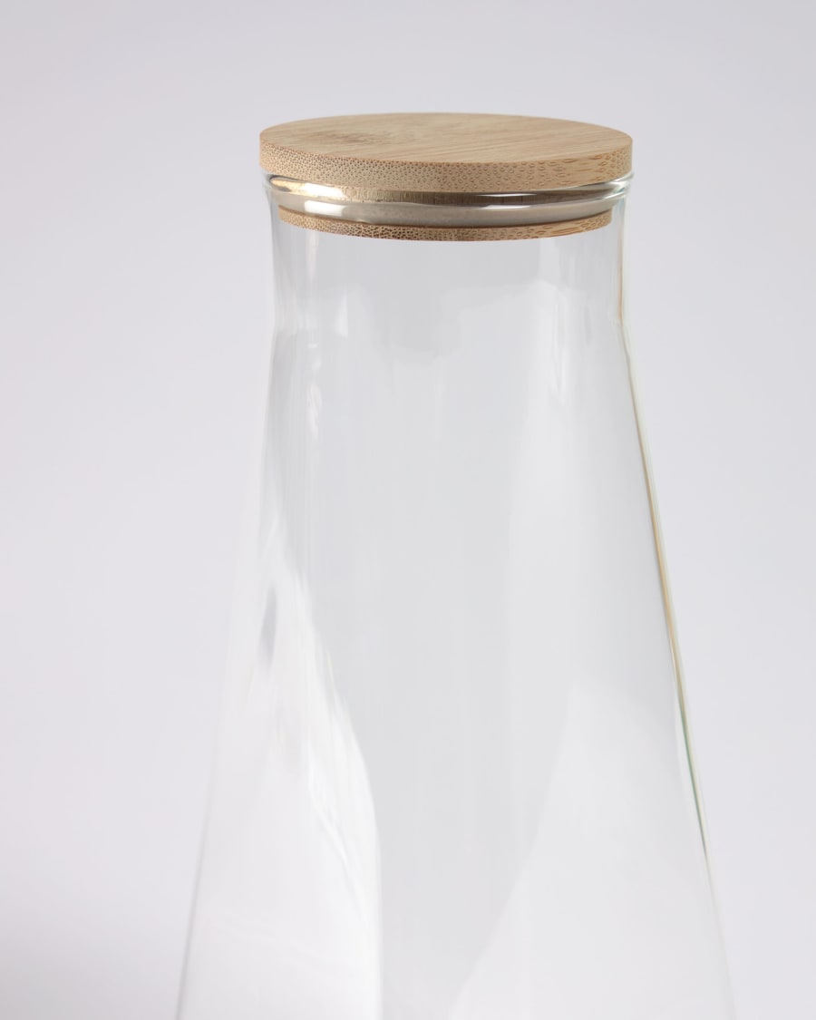 Large Adalis transparent glass jar