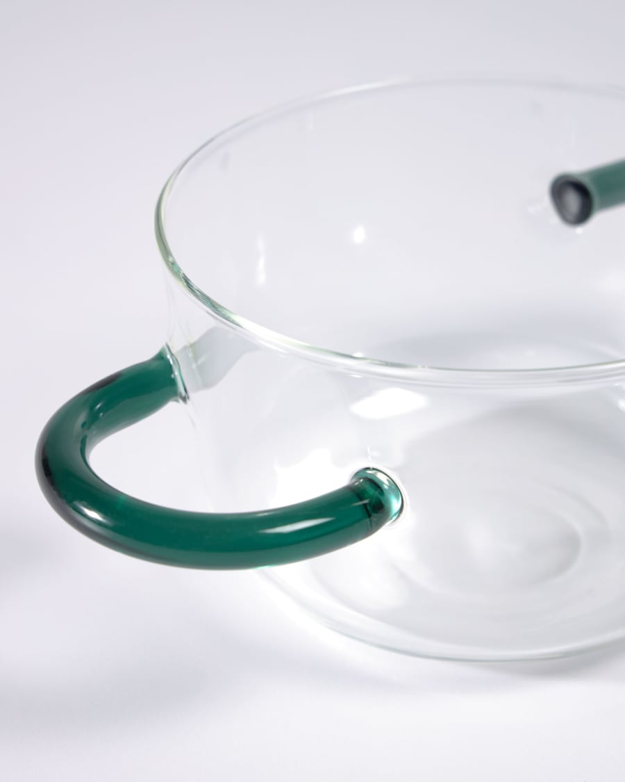 Γυάλινο μπολ Dusnela, διαφανές και τυρκουάζ