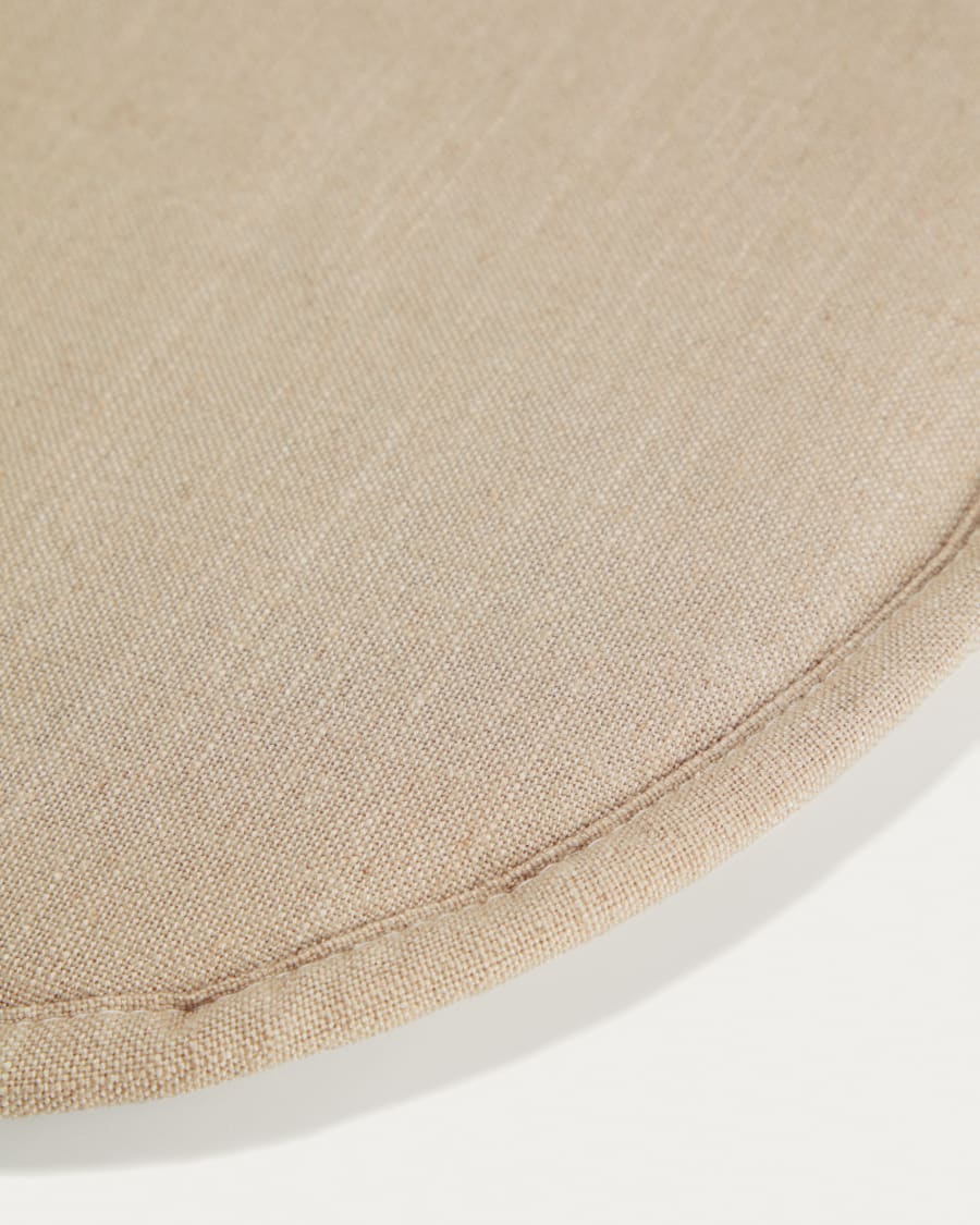 Στρογγυλό μαξιλάρι καθίσματος Prisa, 35εκ, μουσταρδί