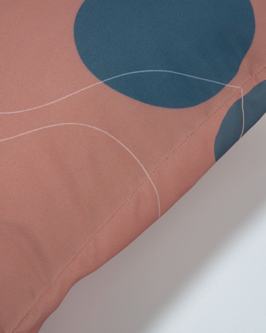 Abish cushion cover with geometric shapes in terracotta 45 x 45 cm