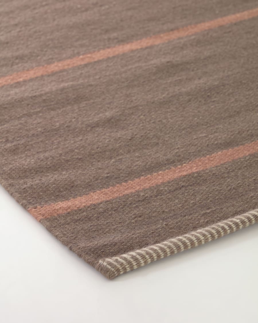 Caliope wool and cotton rug in brown 160 x 230 cm