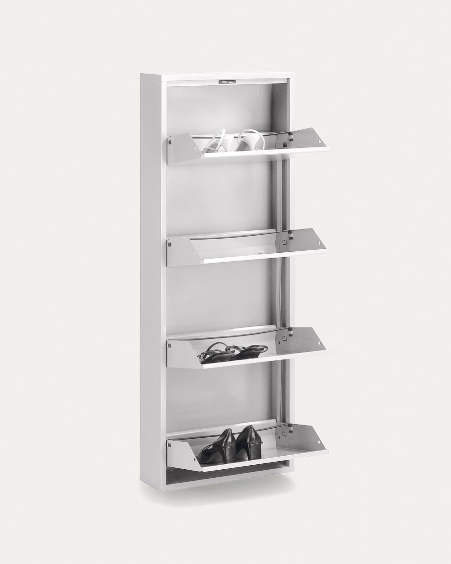 Shoe rack Ode 50 x 136 cm 4 doors white Kave Home International