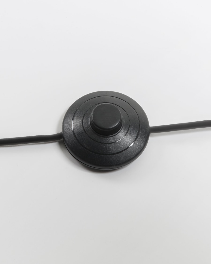 Juhe floor lamp in gold steel and black marble UK adapter