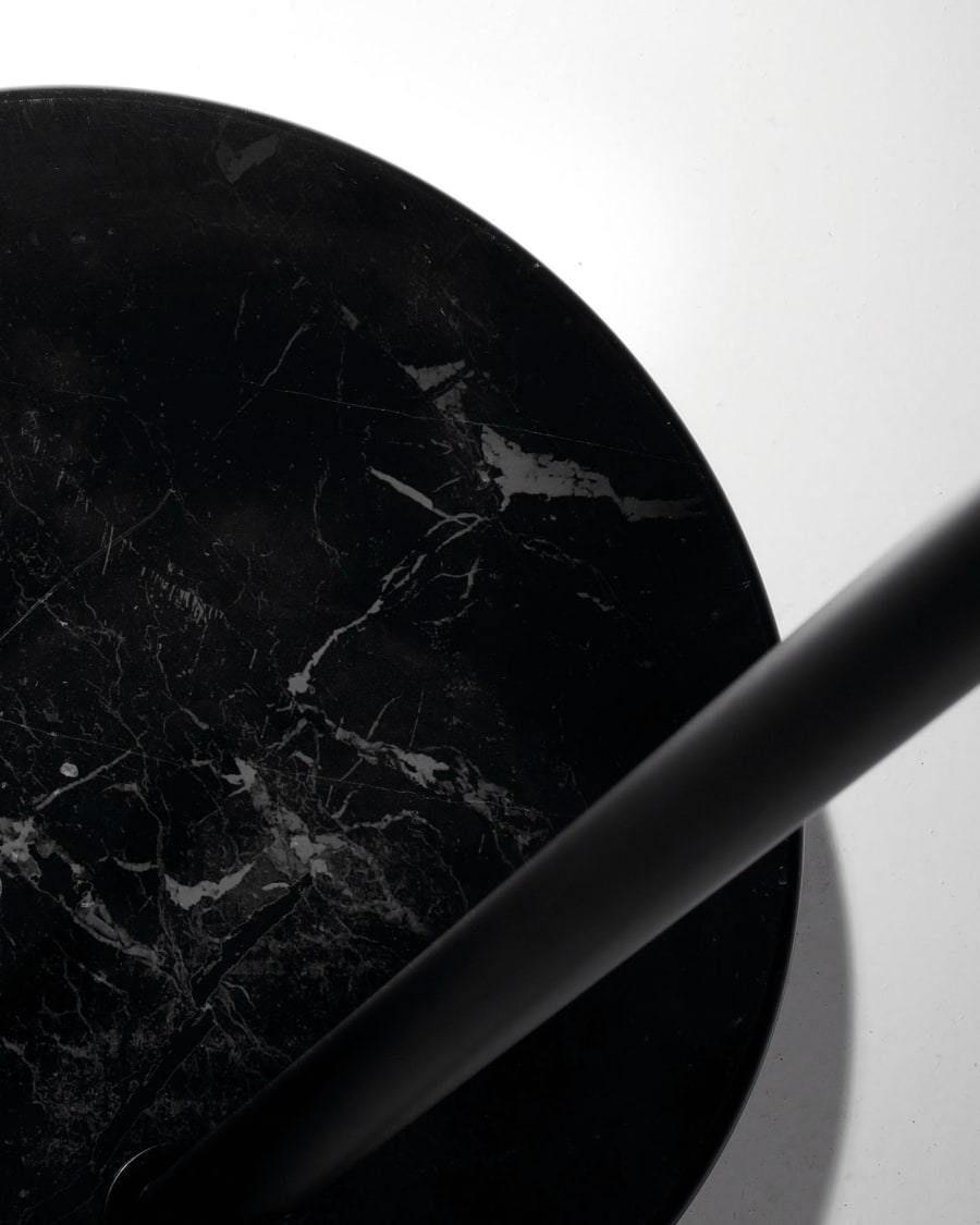 May steel floor lamp with black marble base UK adapter
